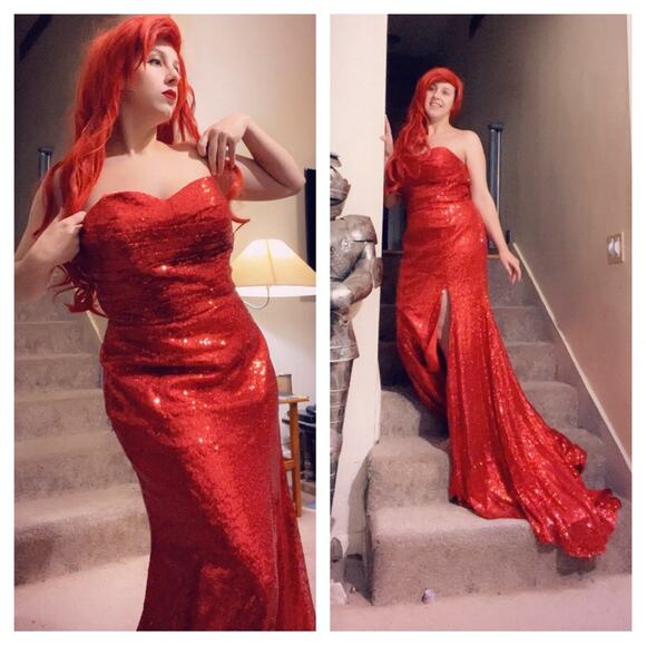 Vintage Dresses & Skirts - Jessica rabbit sequin dress